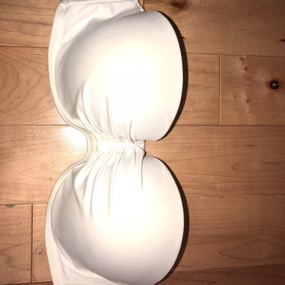 White bandeau bikini top